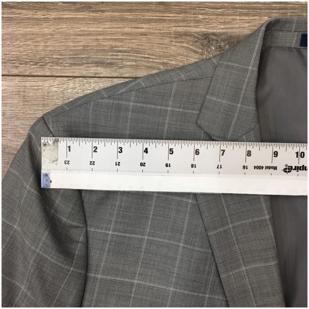 STAFFORD Men‎ Wool Blazer Sport Coat Casual Jacket Size 52L Classic Gray Suit